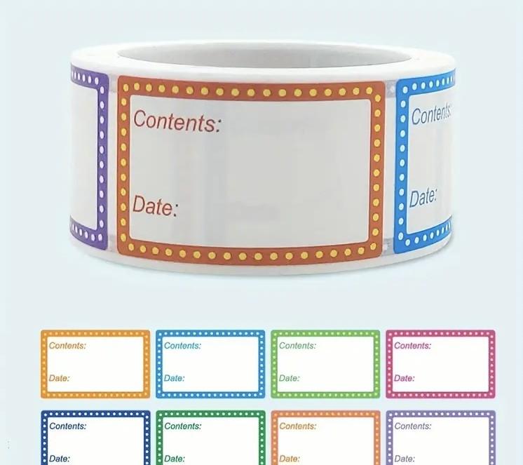 200 Zelfklevende diepvries- en koelkastetiketten 1+1 gratis