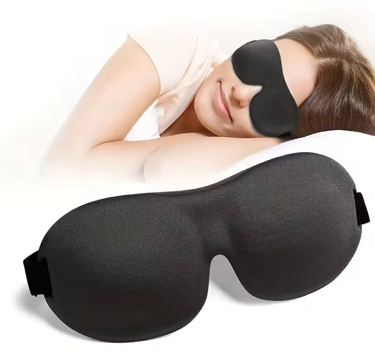 3D Voorgevormd slaapmasker, ultrazacht en 100% licht blokkerend 1 + 1 gratis