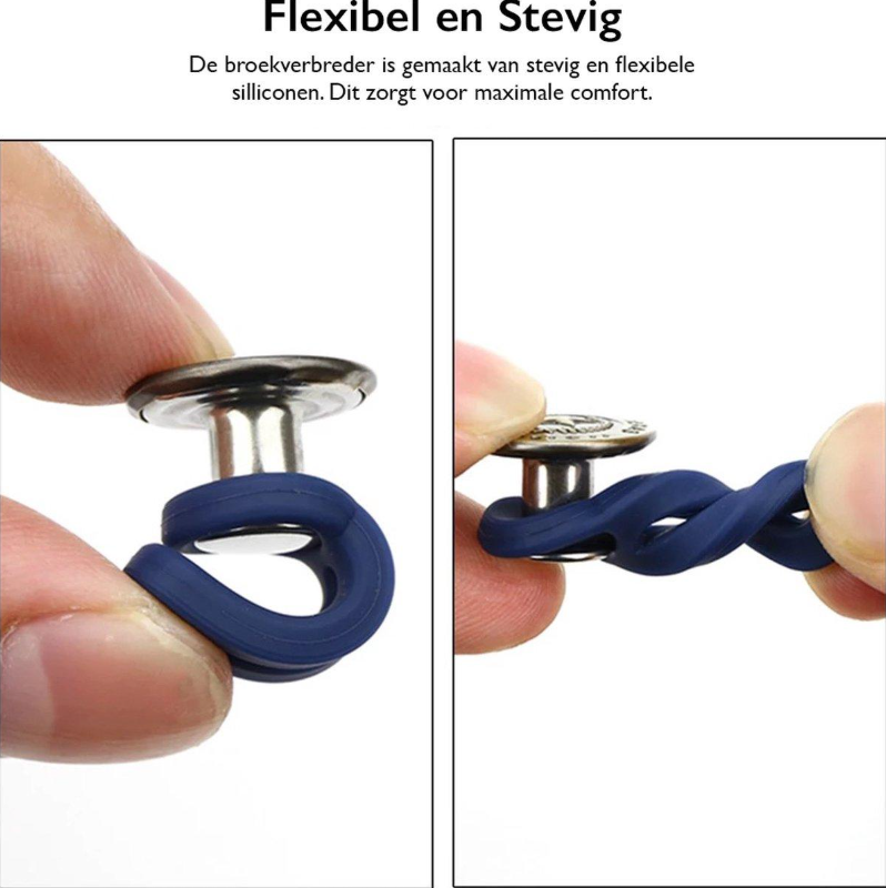 Broeksknopen met elastiek; nooit meer een te strak zittende broek om je middel!