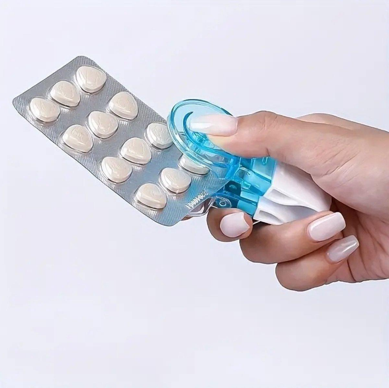 Pillen uitdrukker om pillen snel en gemakkelijk uit een pillenstrip halen