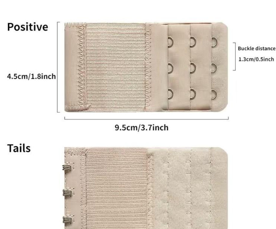 BH verlengstuk als je BH net even te krap zit. 3 Kleuren in 1 set