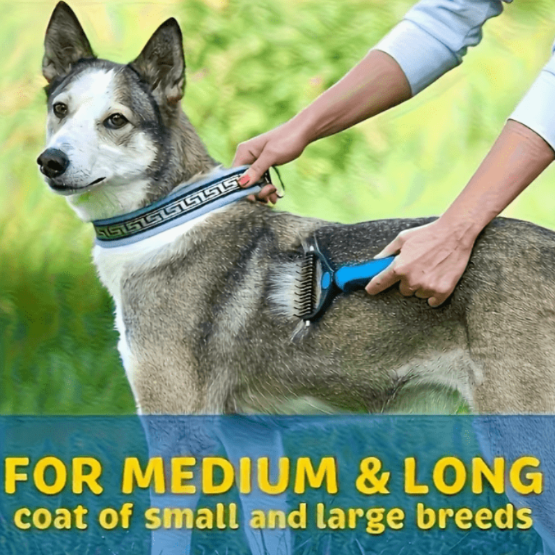 Vachtontwarrende Kam voor Honden & Katten – Lichtblauw
