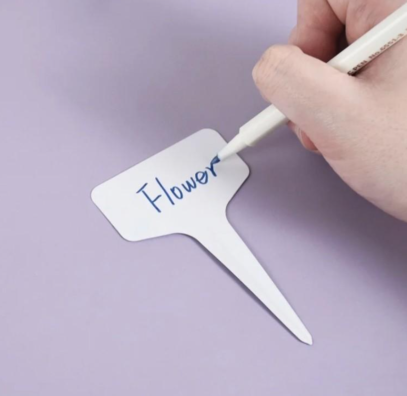 Handige labels voor tuinbloemen, potplanten en kruiden: 100 stuks