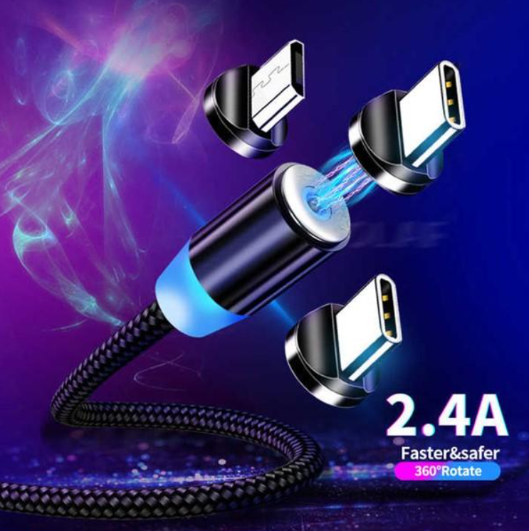 3 In 1 Oplaad Kabel Magnetisch Voor Telefoon En Smart Watch