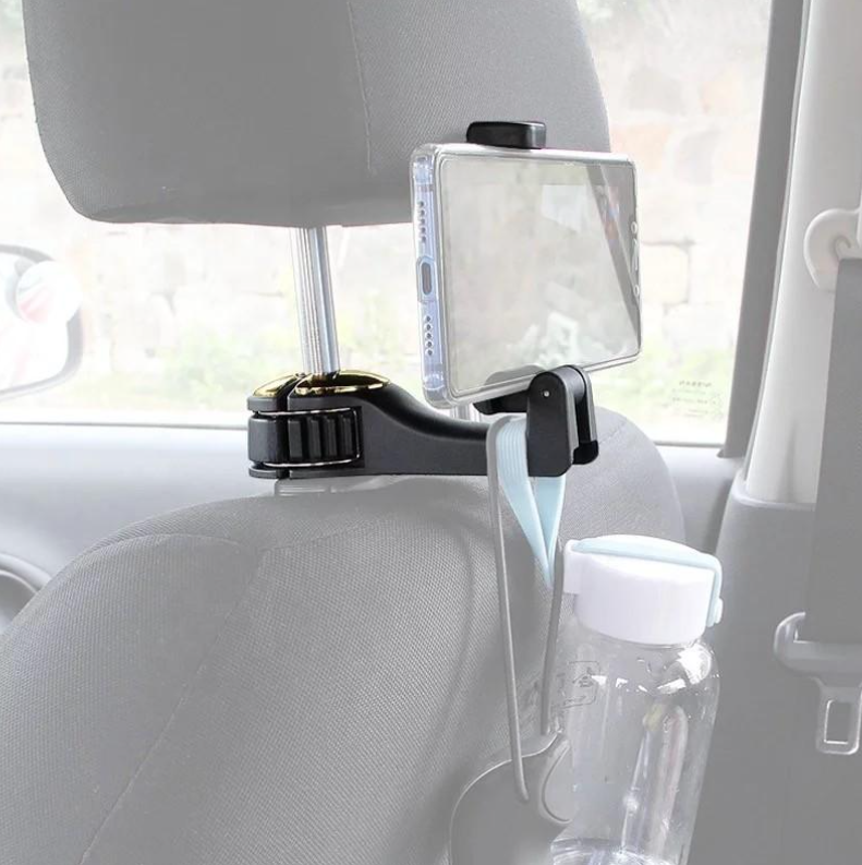 Autostoel bevesting. Filmpjes kijken in de auto, 1 + 1 gratis