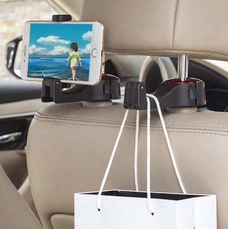 Autostoel bevesting. Filmpjes kijken in de auto, 1 + 1 gratis