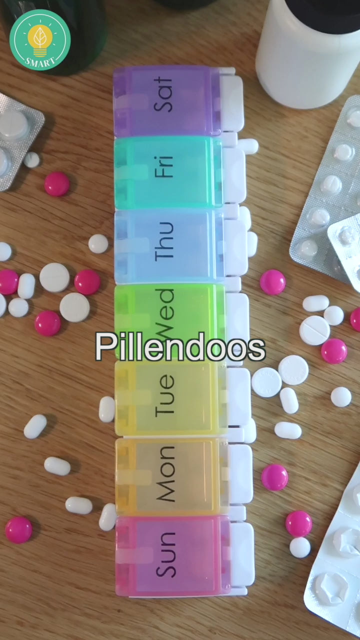 1 Pillendoosje voor de hele week, voor medicijnen en vitaminepillen